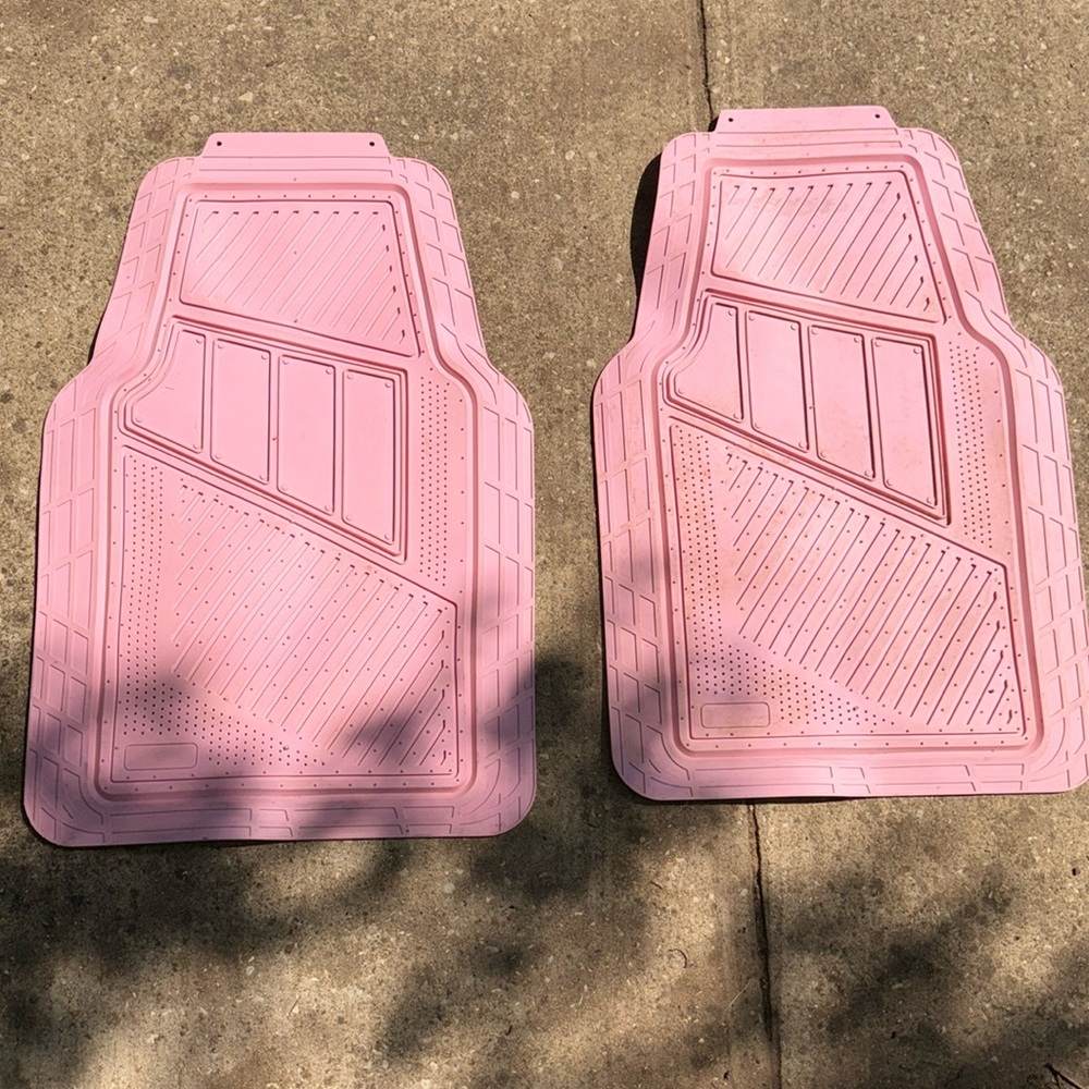 2 Pink Car Floor Mats